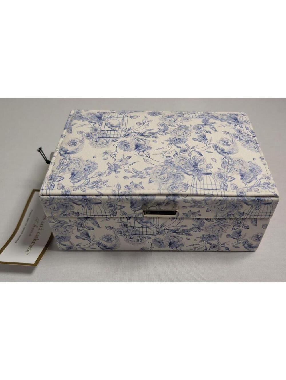 Cupcakes and Cashmere Floral Jewelry Box with Mirror NWT